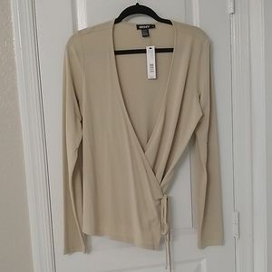 NWT DKNY wrap shirt
